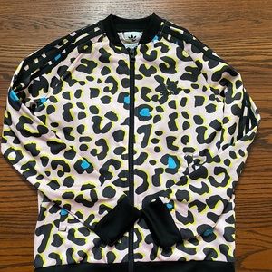 Adidas Girl Track Jacket. Cheetah Print. Size 9/10.